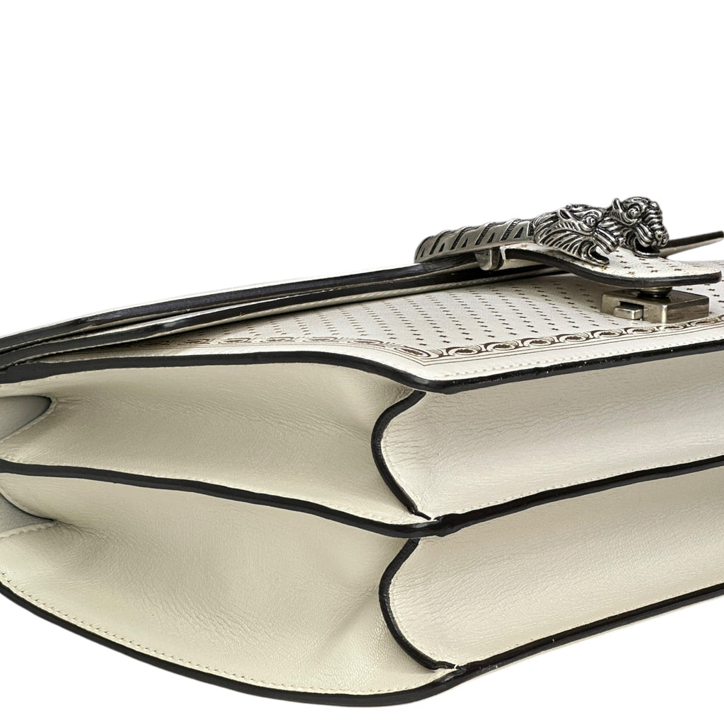 Gucci Dionysus Guccy Star Shoulder Bag White Gold Leather
