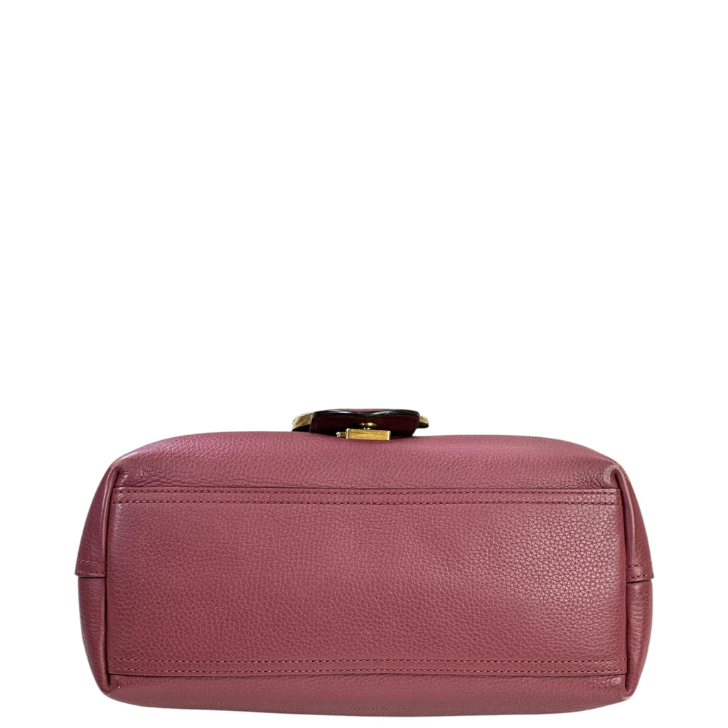 Gucci GG Marmont Shoulder Bag Pink Pebbled Leather