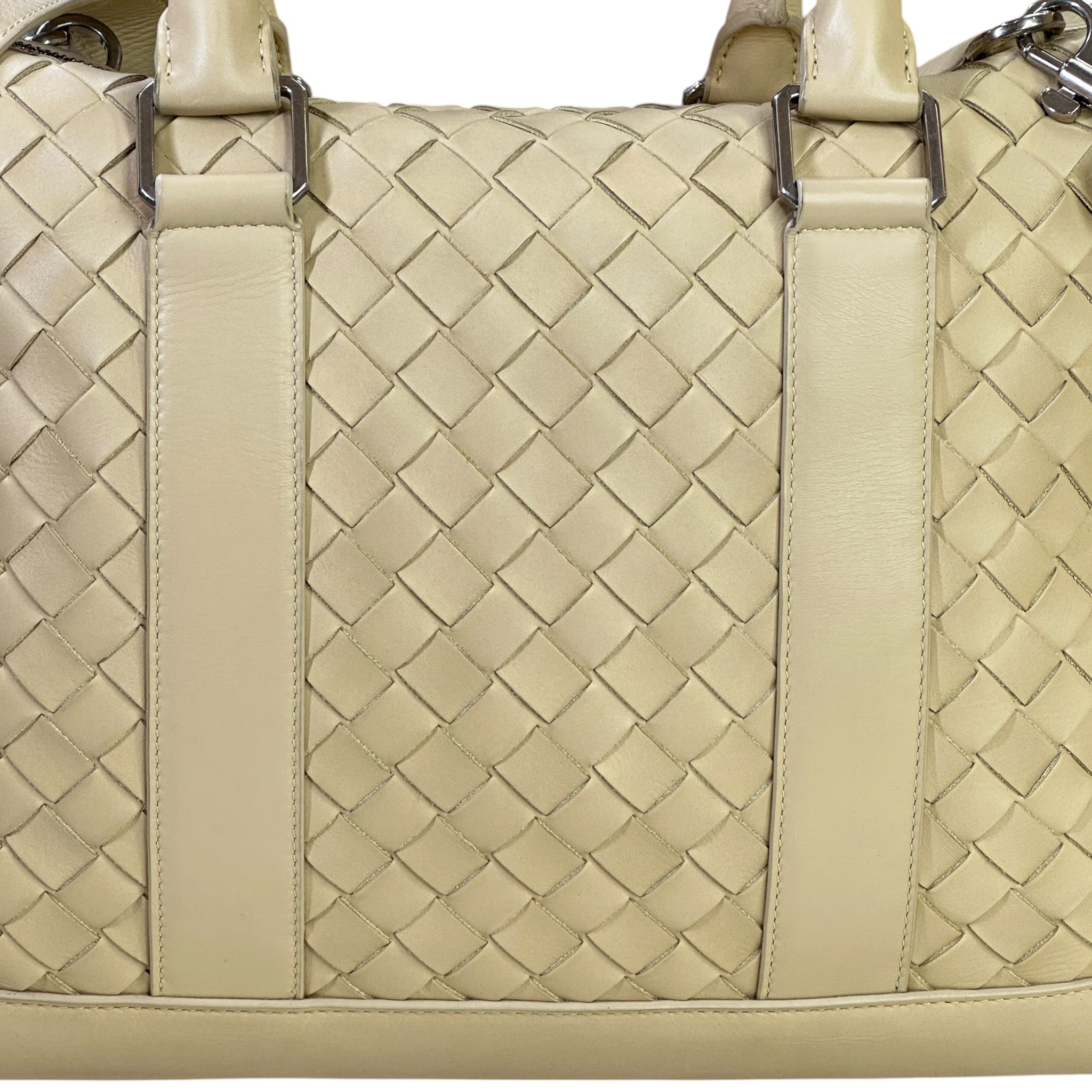 Bottega Veneta Braided Briefcase Bag Beige Intrecciato Leather