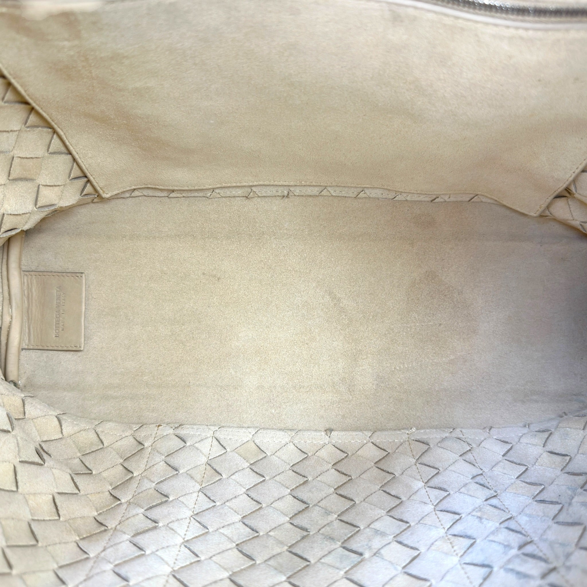 Bottega Veneta Braided Briefcase Bag Beige Intrecciato Leather