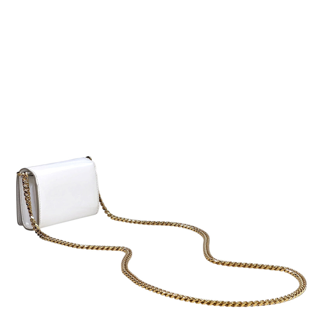 Dolce & Gabbana DG Crossbody Bag White Patent Leather