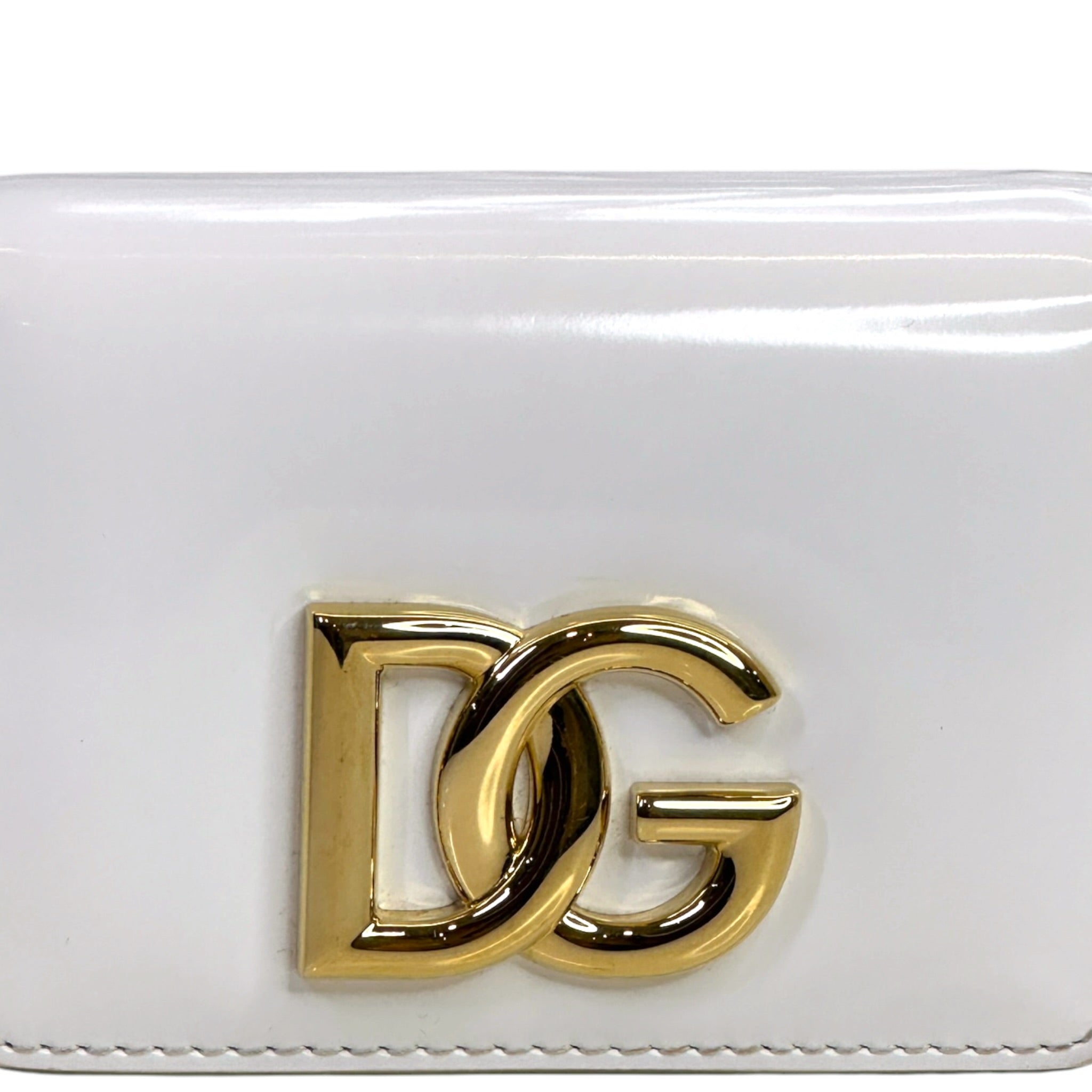 Dolce & Gabbana DG Crossbody Bag White Patent Leather