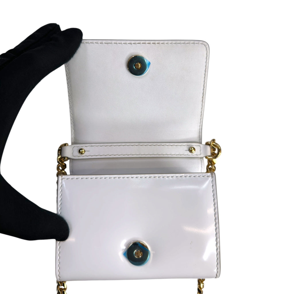 Dolce & Gabbana DG Crossbody Bag White Patent Leather
