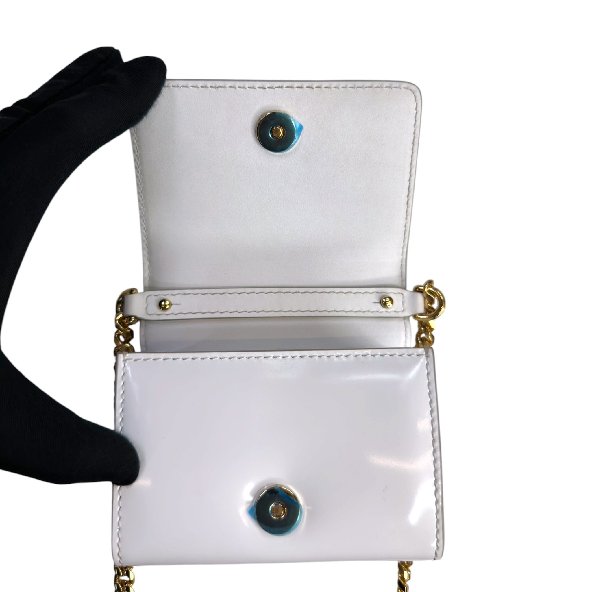 Dolce & Gabbana DG Crossbody Bag White Patent Leather