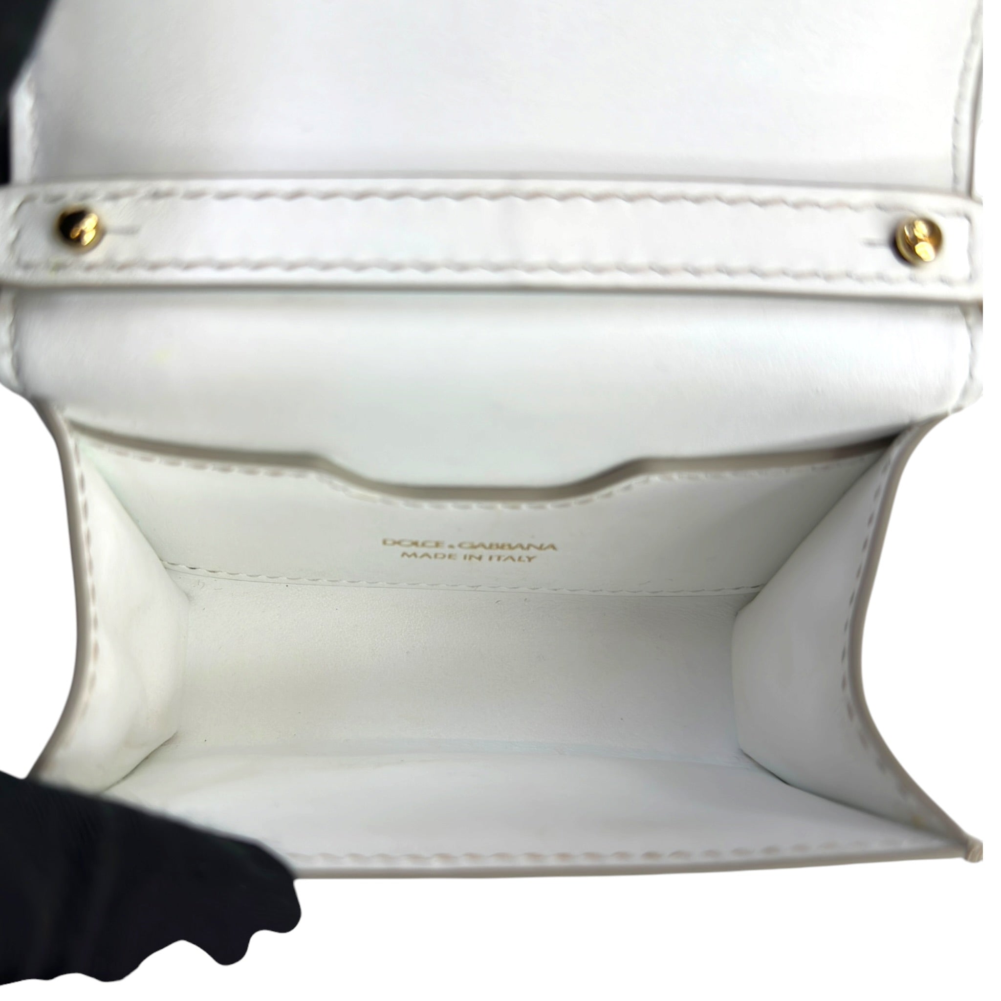 Dolce & Gabbana DG Crossbody Bag White Patent Leather