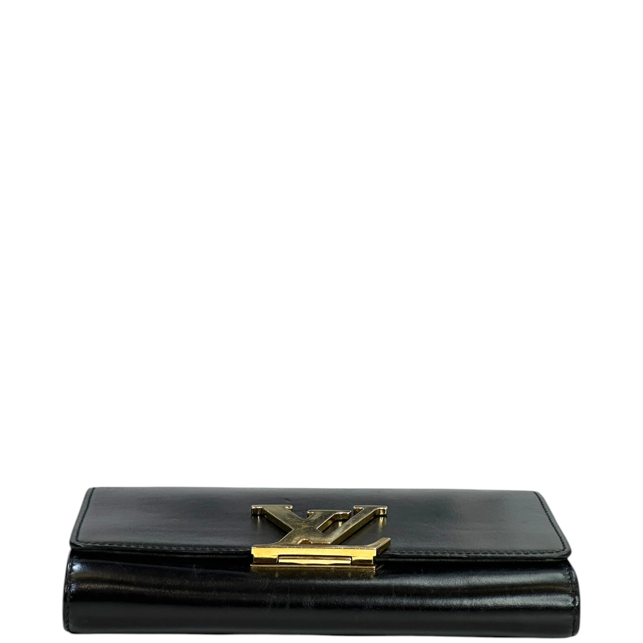 Louis Vuitton Chain Louise GM Bag Black Leather