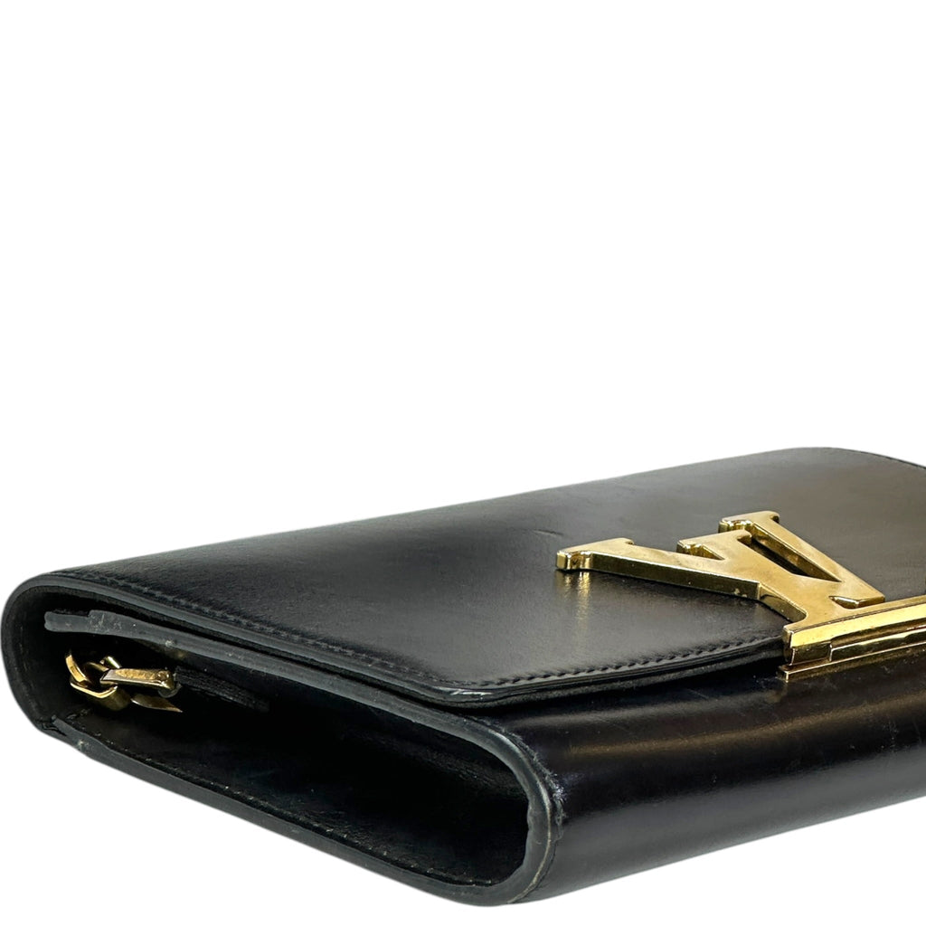 Louis Vuitton Chain Louise GM Bag Black Leather