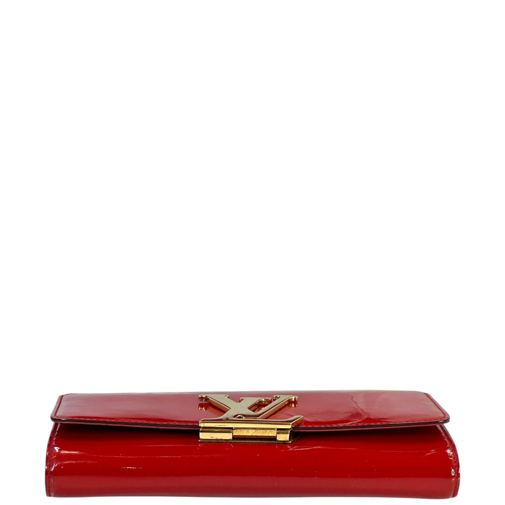 Louis Vuitton Louise MM Vernis Red Patent Leather