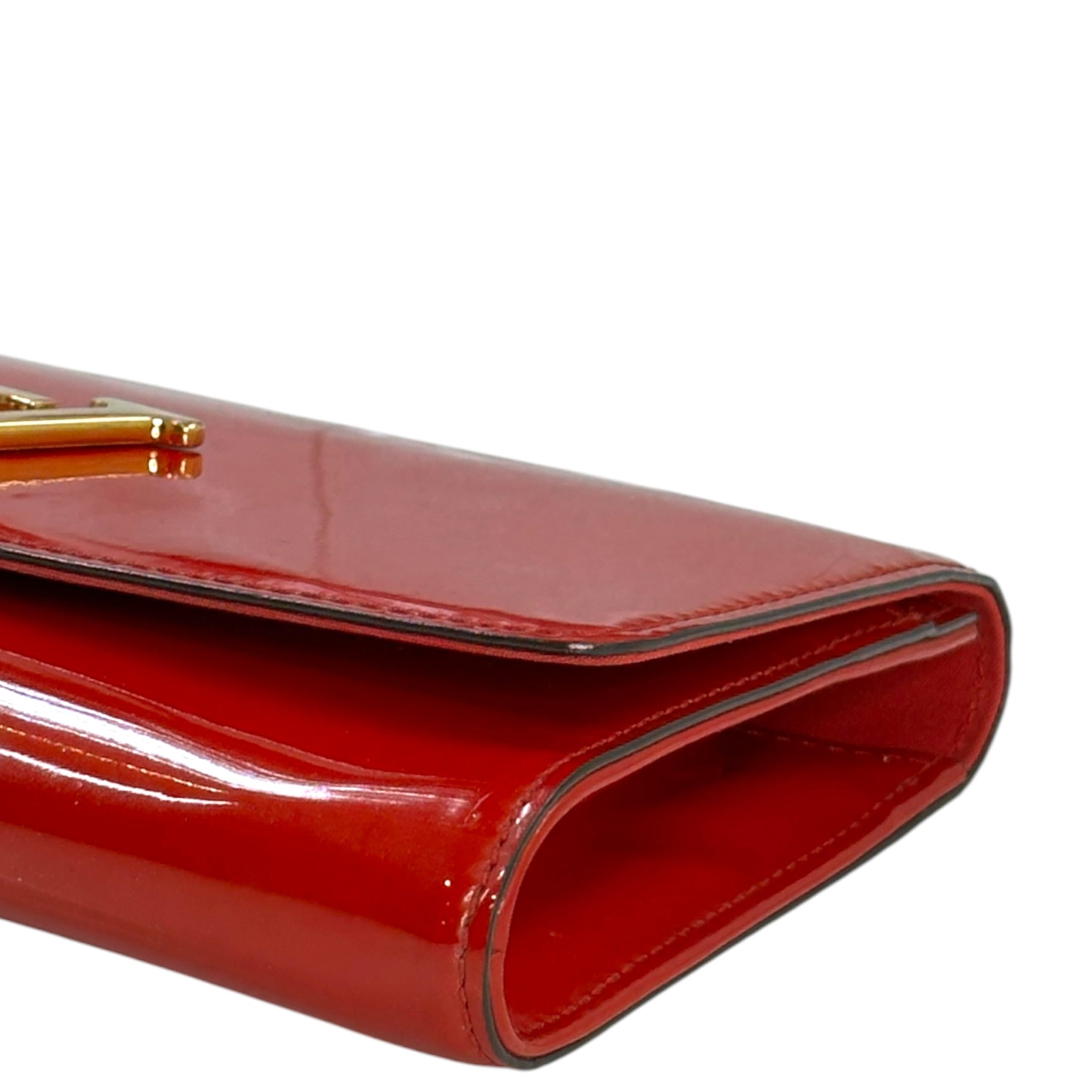 Louis Vuitton Louise MM Vernis Red Patent Leather