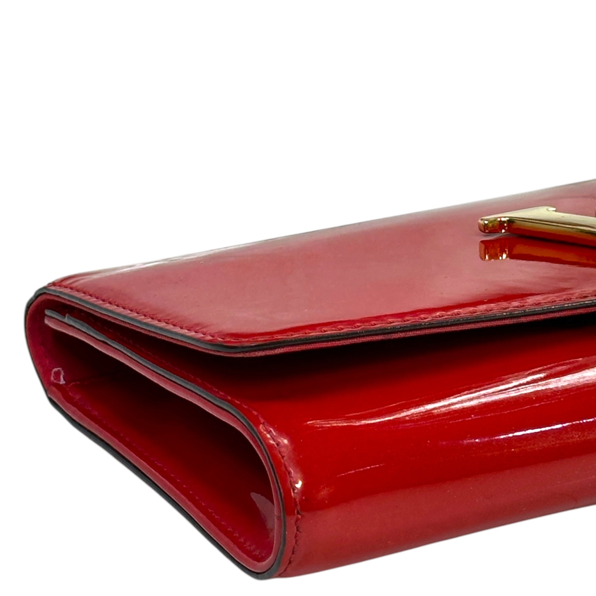 Louis Vuitton Louise MM Vernis Red Patent Leather
