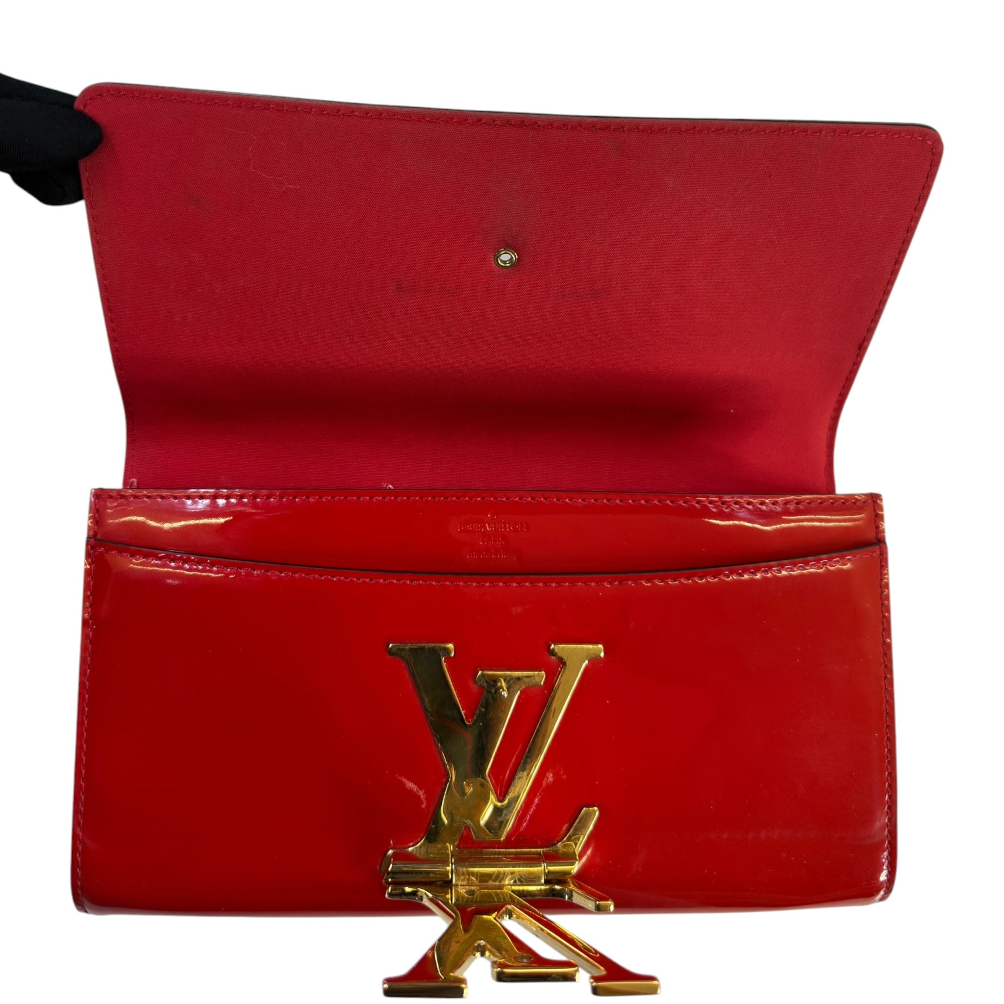 Louis Vuitton Louise MM Vernis Red Patent Leather