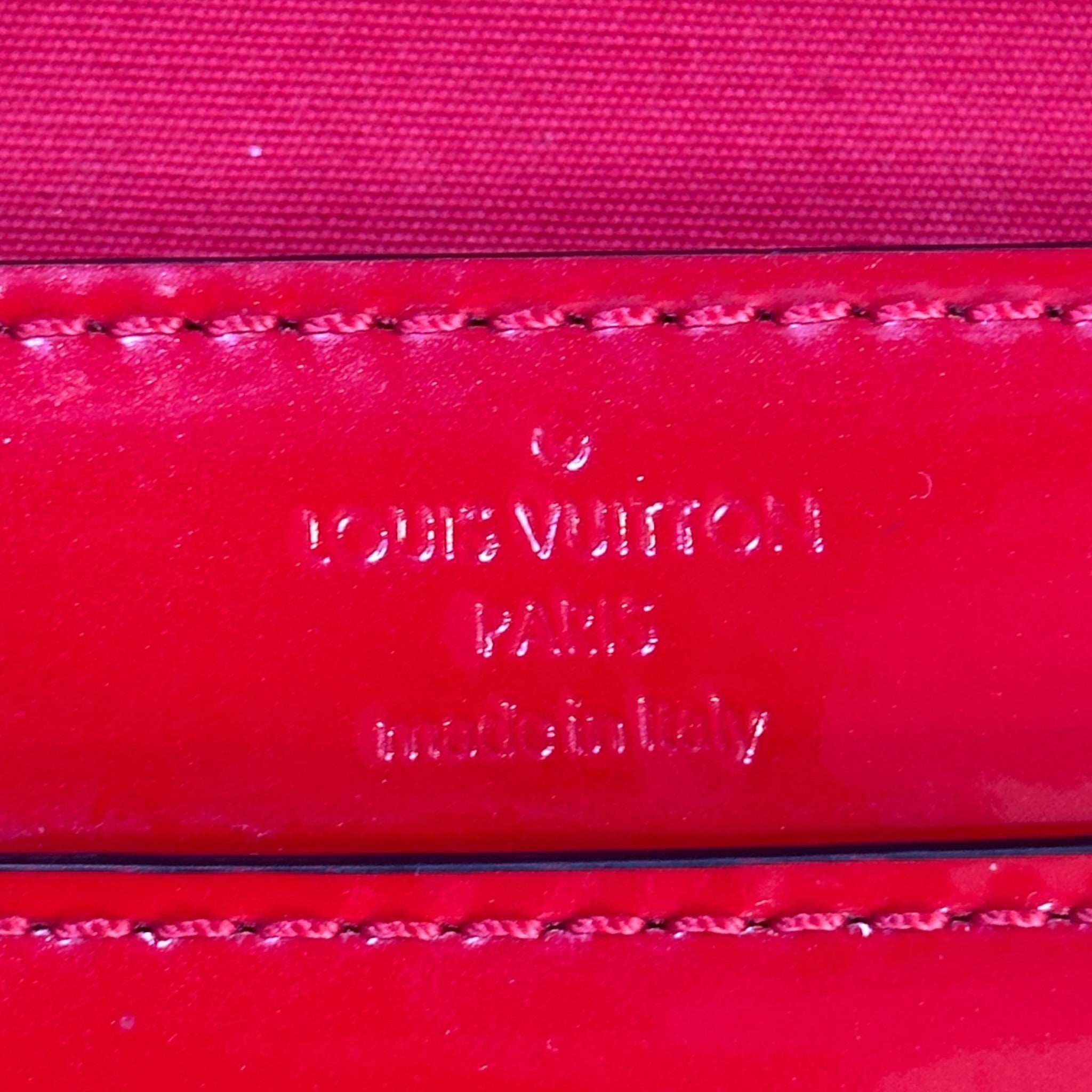 Louis Vuitton Louise MM Vernis Red Patent Leather