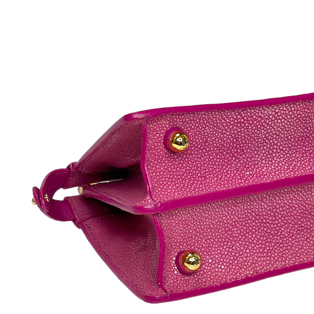 Fendi Peekaboo ISeeU Petite Bag Pink Stingray Leather