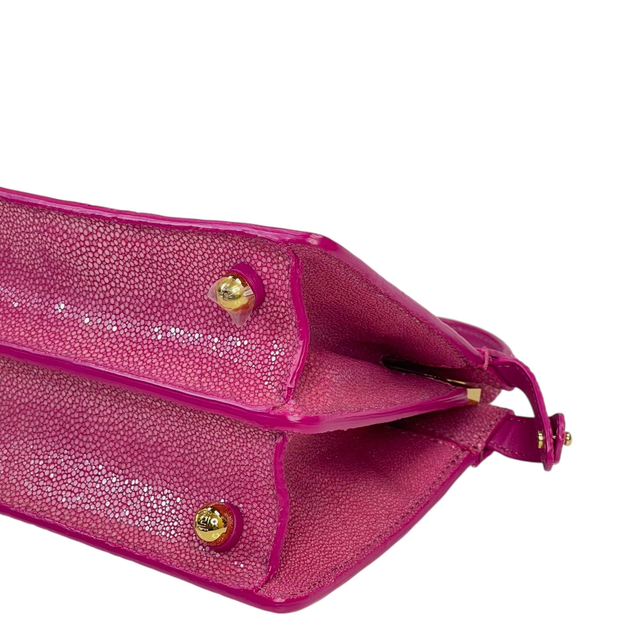 Fendi Peekaboo ISeeU Petite Bag Pink Stingray Leather