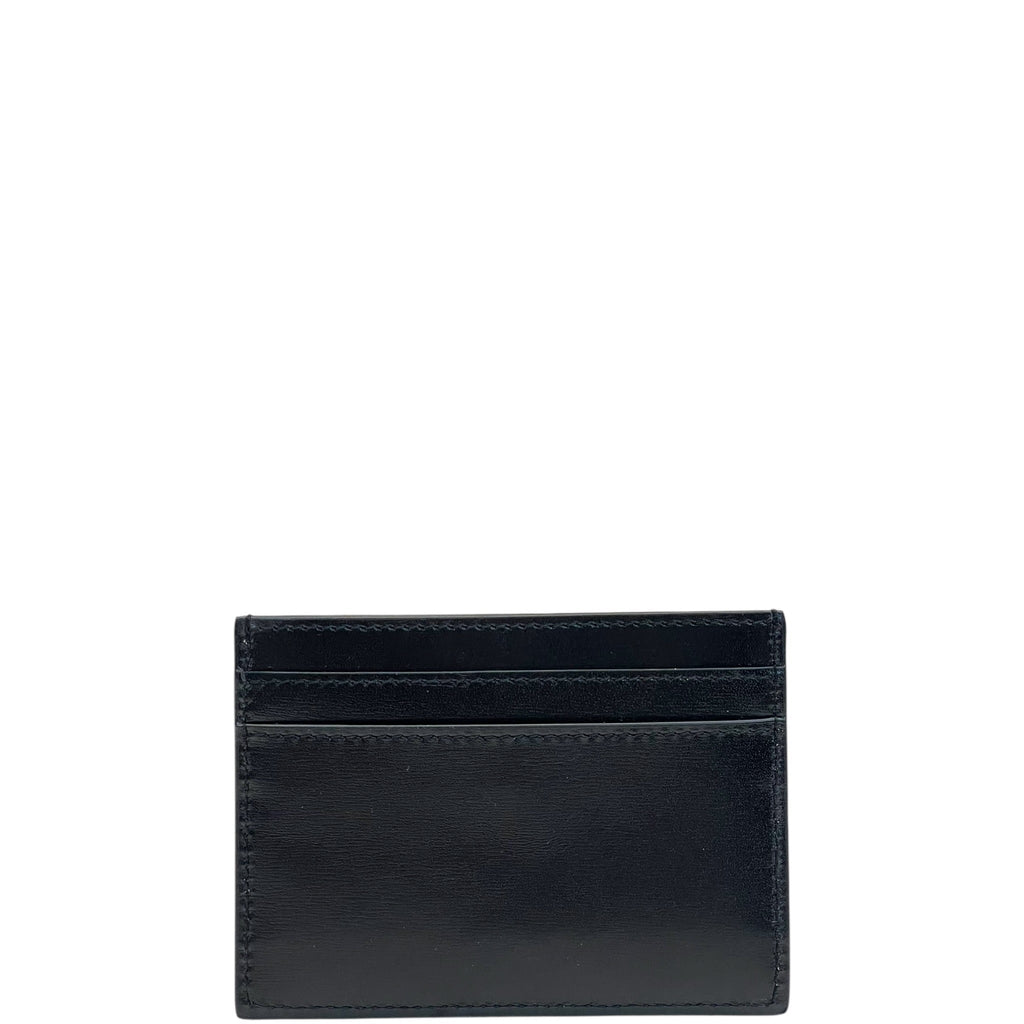 Saint Laurent Cassandre Card Case Black Smooth Leather