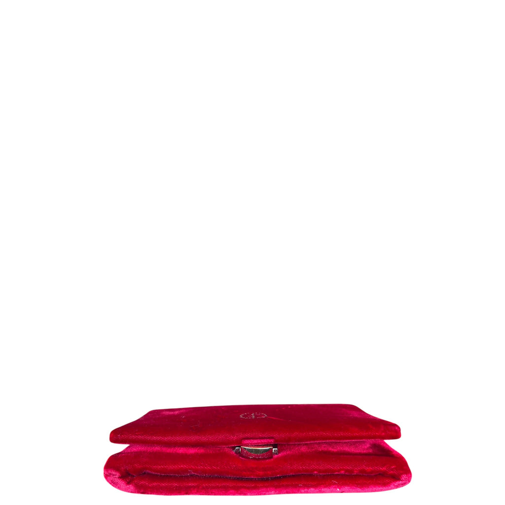 Giorgio Armani Red Velvet Crossbody Bag
