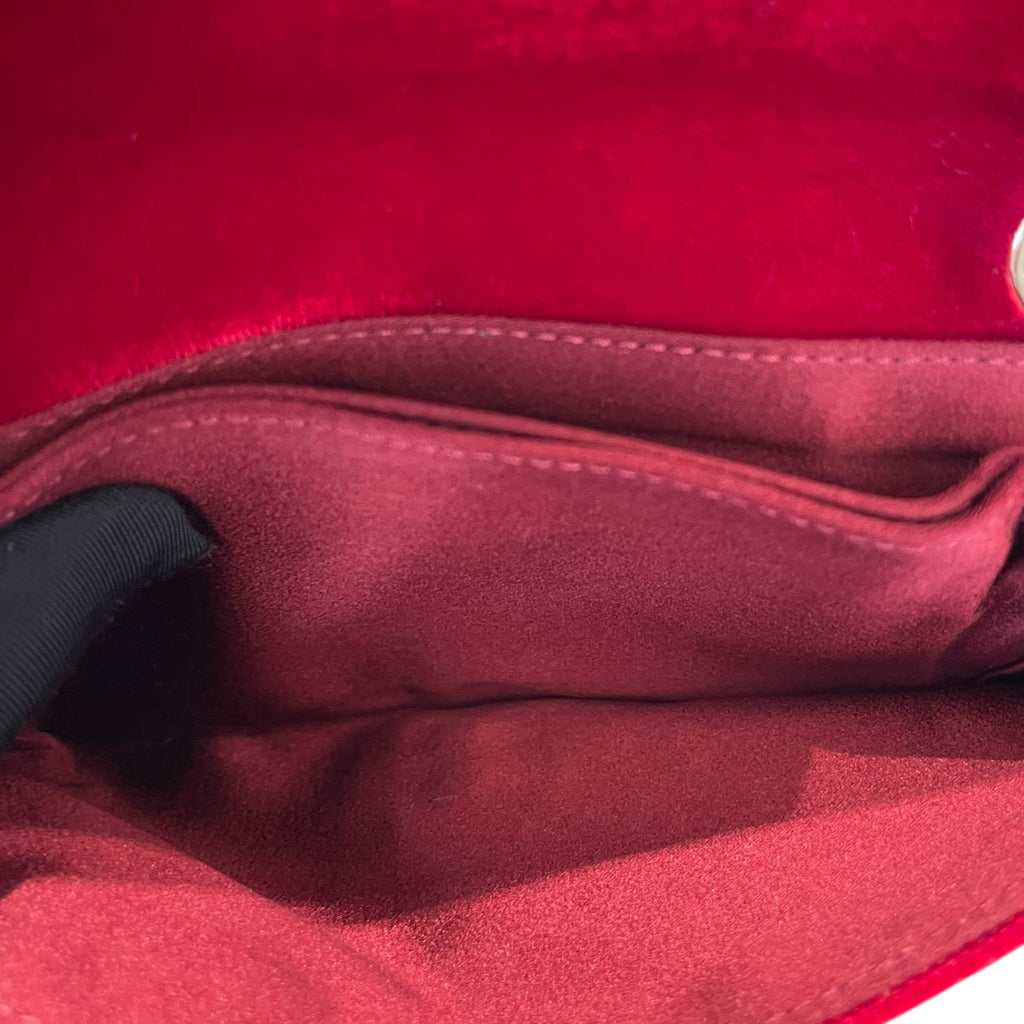 Giorgio Armani Red Velvet Crossbody Bag