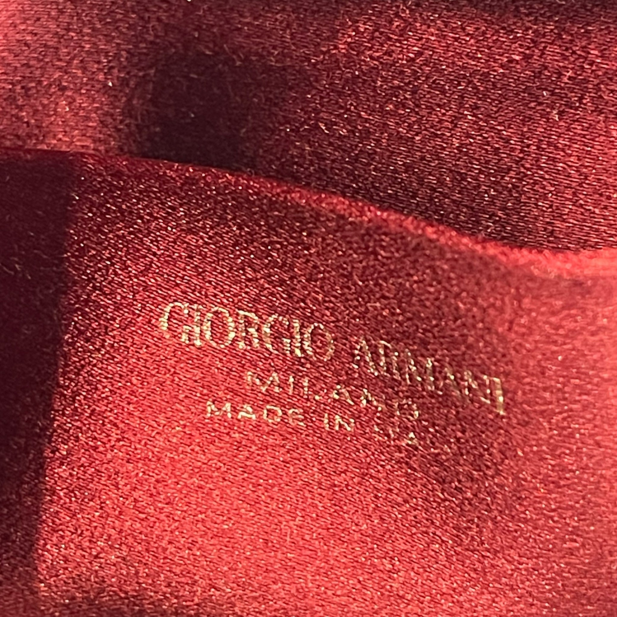 Giorgio Armani Red Velvet Crossbody Bag
