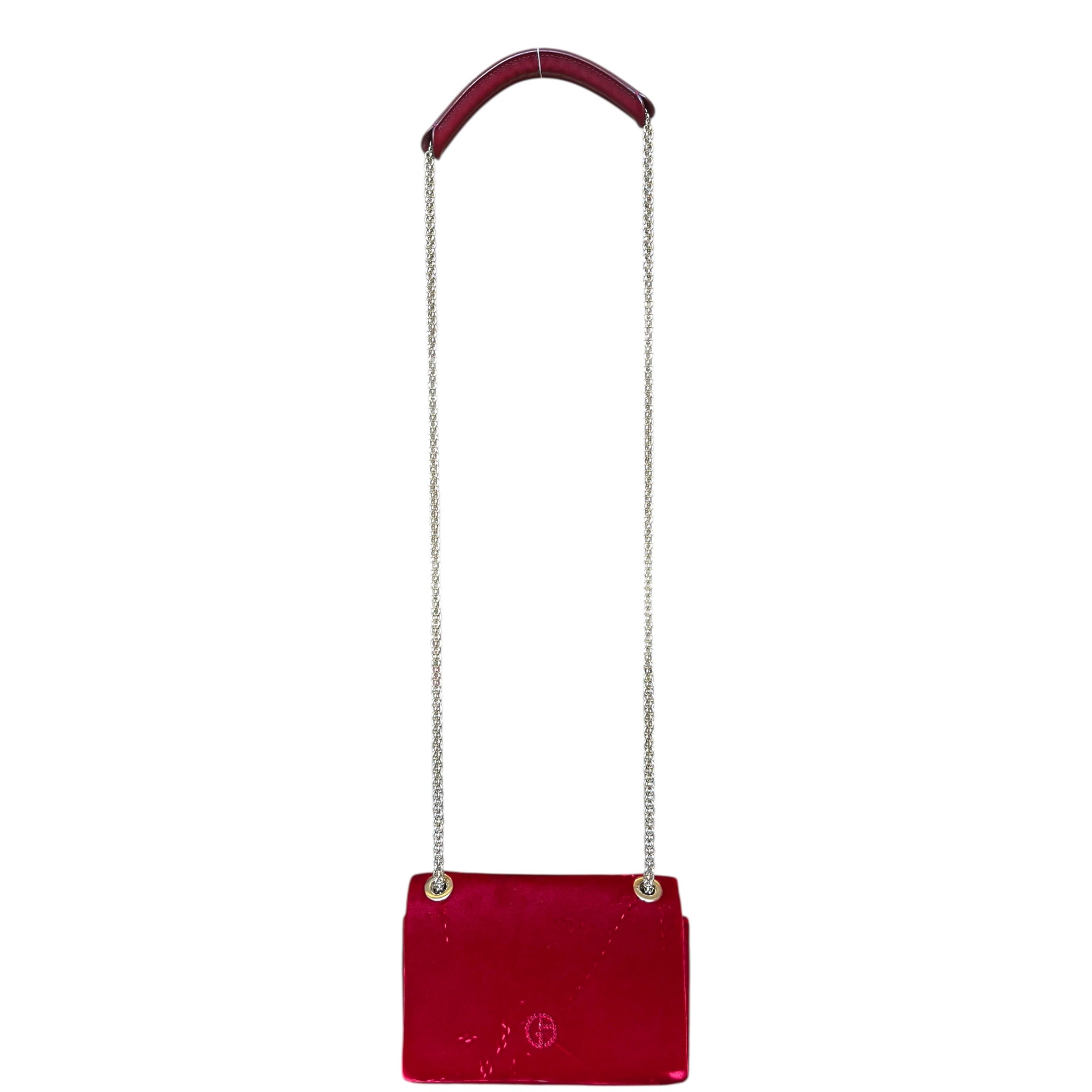 Giorgio Armani Red Velvet Crossbody Bag