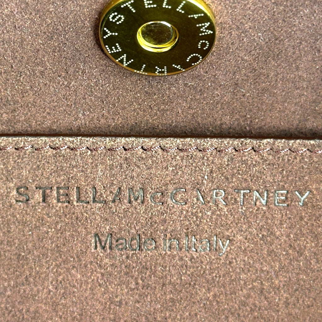 Stella McCartney Frayme Bucket Bag Burgundy Croc-Effect Embossed