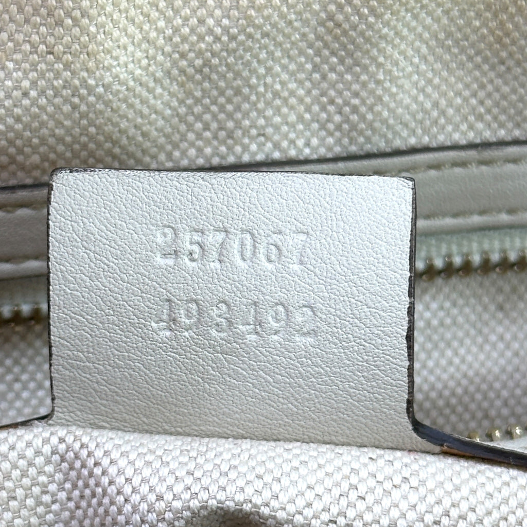 Gucci Joy Lovely Boston Bag White Guccissima Leather