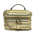 Jimmy Choo Gold Quilted Nappa Leather Vanity Case