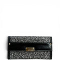 Jimmy Choo Flap Cluth Black/Grey Glitter