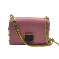 Jimmy Choo Pink Leather Lockett City Shoulder Bag