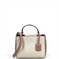 Jimmy Choo Varenne Top Handle Mini Bag Pink/White Embossed Leather