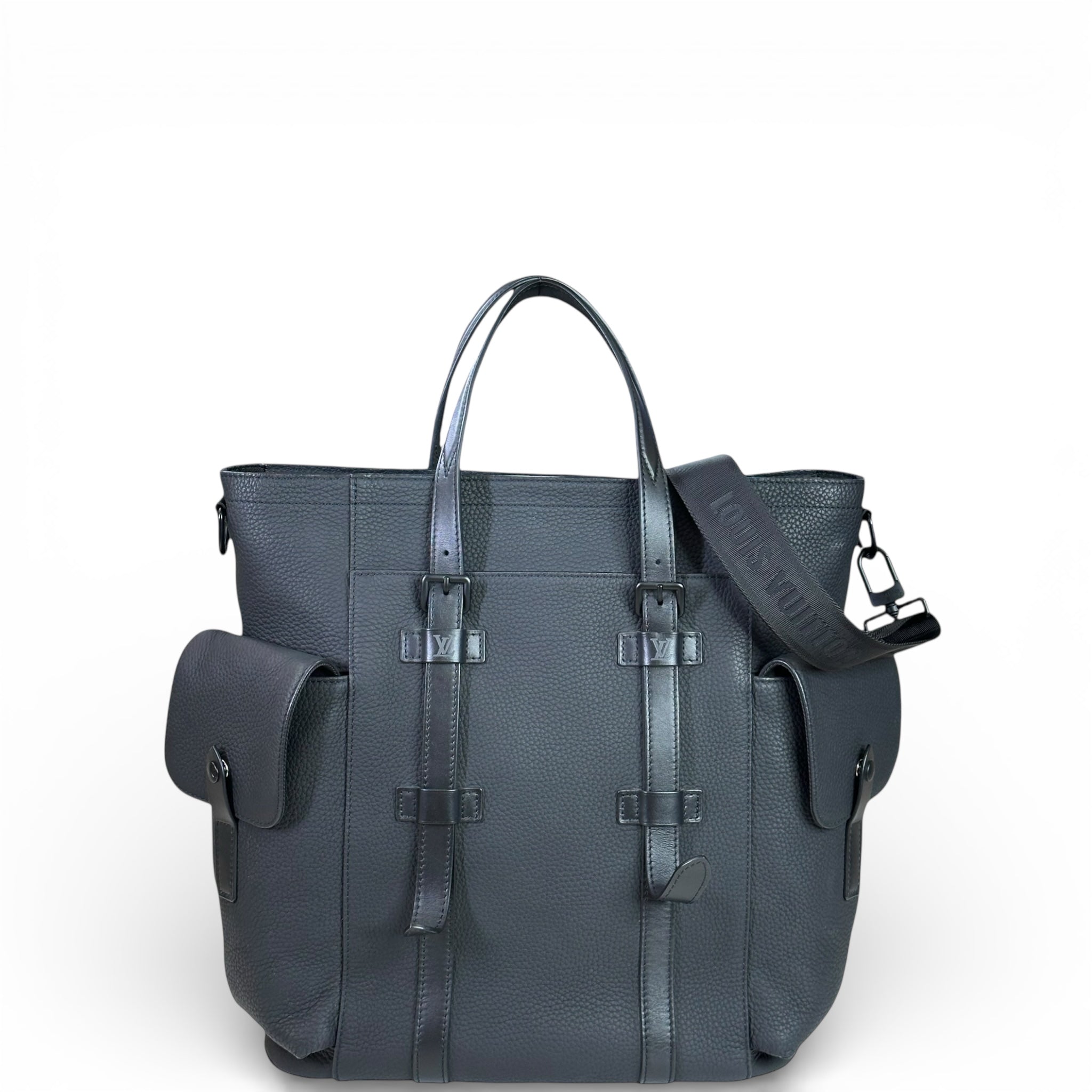 Louis Vuitton Christopher Tote Noir Black Taurillon Leather