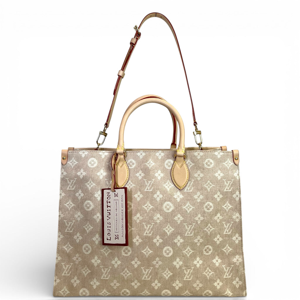 Louis Vuitton OnTheGo Organizer Tote Beige Monogram