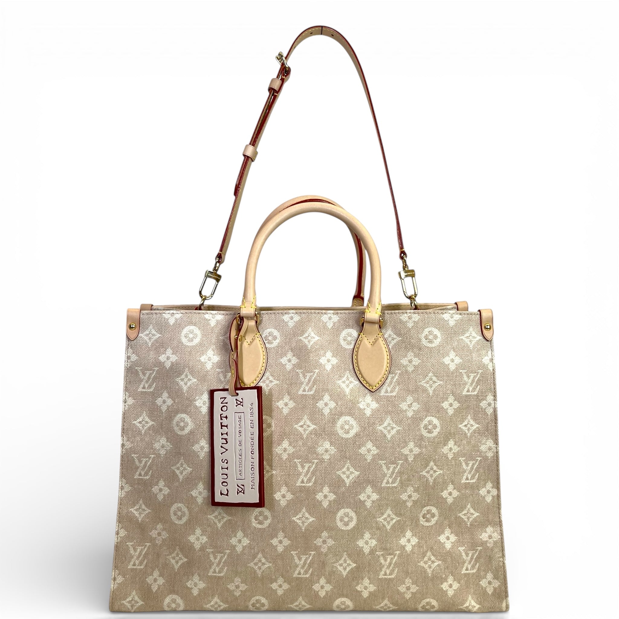 Louis Vuitton OnTheGo Organizer Tote Beige Monogram