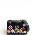 Louis Vuitton Twist MM Bloom Flower Black Epi Leather