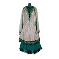 Ecru Luxury Dark Green Ghaghra