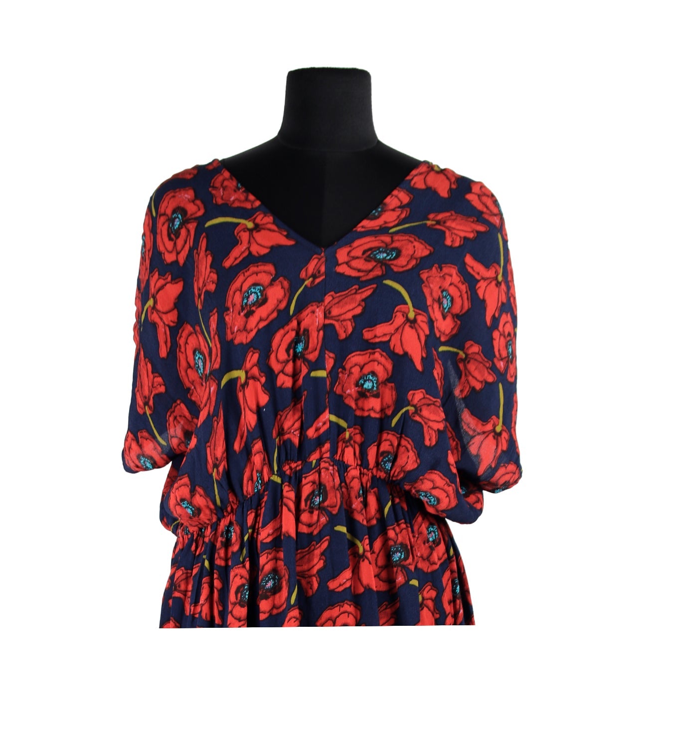 Blue/Red Floral Dress