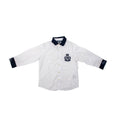 Kids White &amp; Blue Collar Shirt