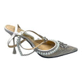 Mach & Mach Bow of Elizabeth Imitation Pearl Iridescent Pointed Toe Pump EU 39