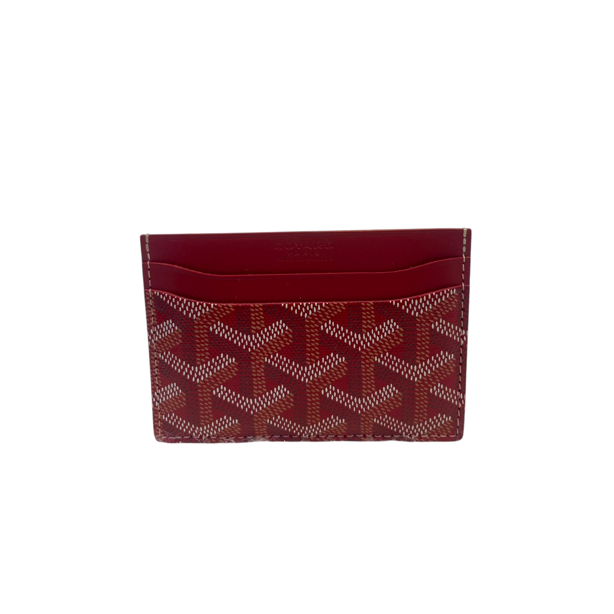 Goyard Red Goyardine Coated Canvas and Leather Saint Sulpice Card Holder