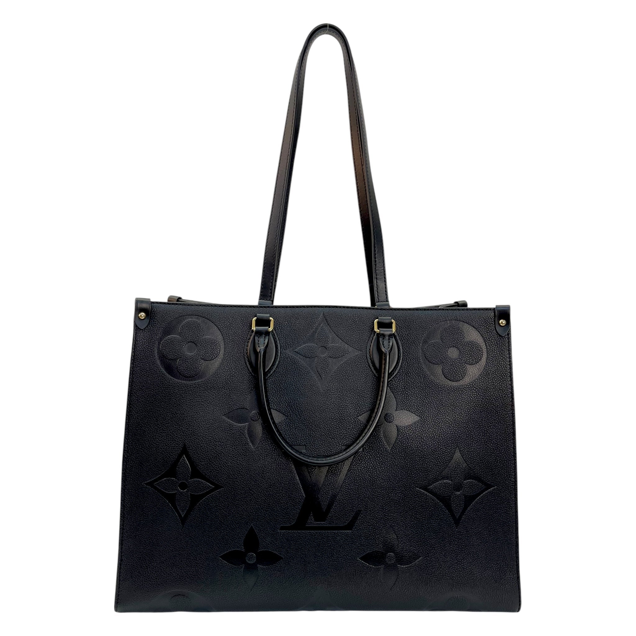 Louis Vuitton Black Monogram Empreinte Leather OnTheGo GM Tote Bag