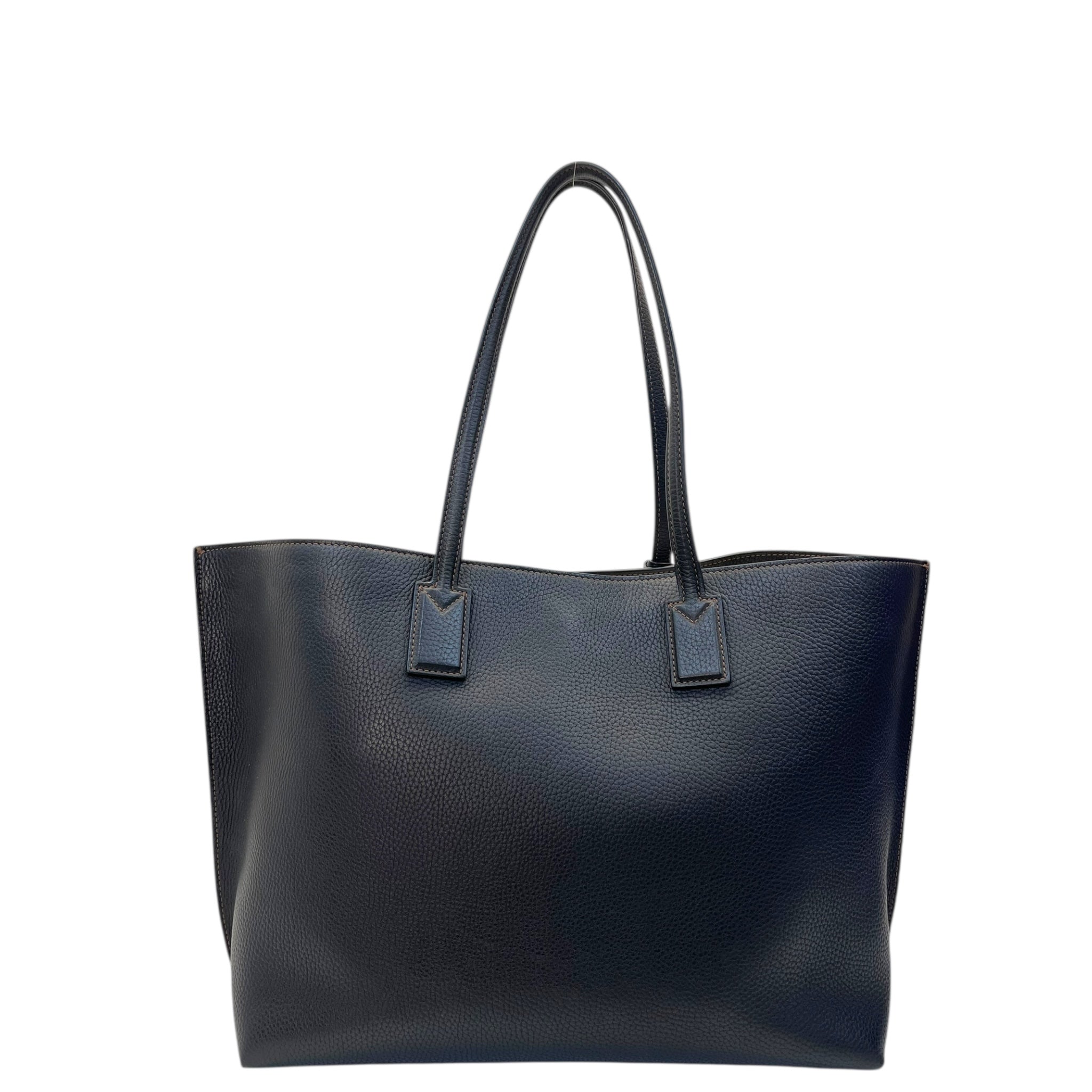 Burberry TB Monogram Tote in Black Leather
