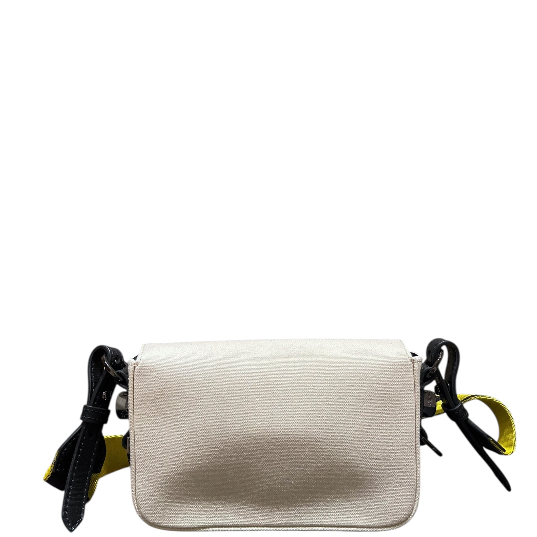 Off-White Sculpture Canvas Flap Shoulder Bag