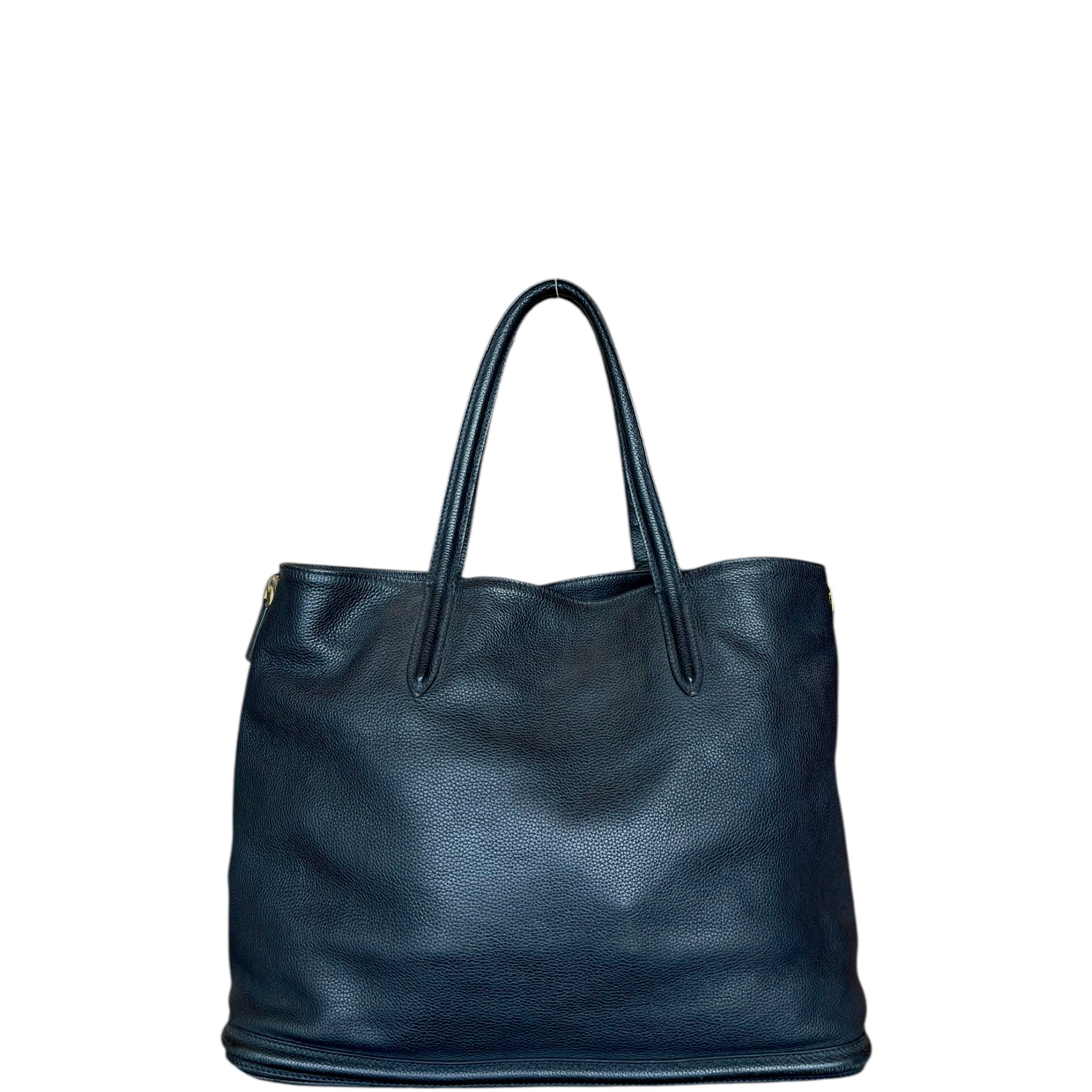 Alexander McQueen Black Leather Skull Padlock Tote Bag