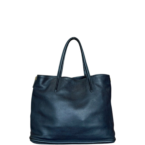 Alexander McQueen Black Leather Skull Padlock Tote Bag