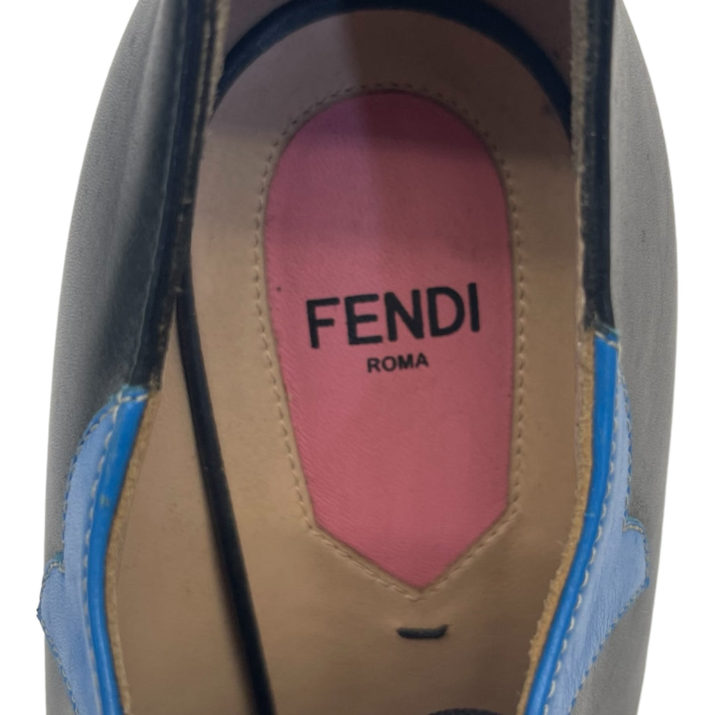 Fendi Multicolor Leather Monster Peep Toe Ankle Booties - Size EU 40
