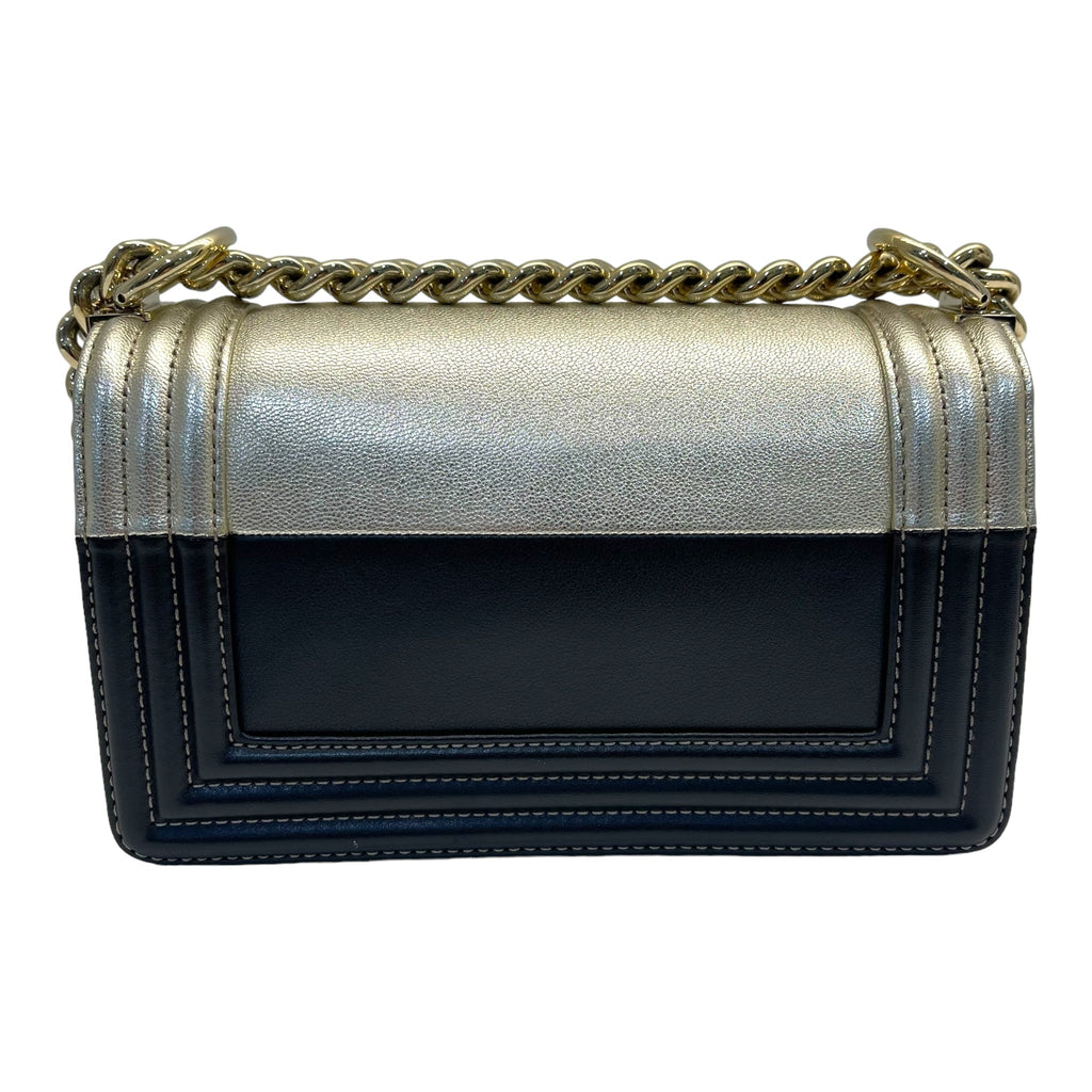 Chanel Boy Black & Metallic Gold Bi-color Small Bag