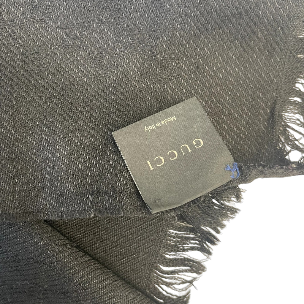 Gucci GG Silk Cotton Jacquard Shawl