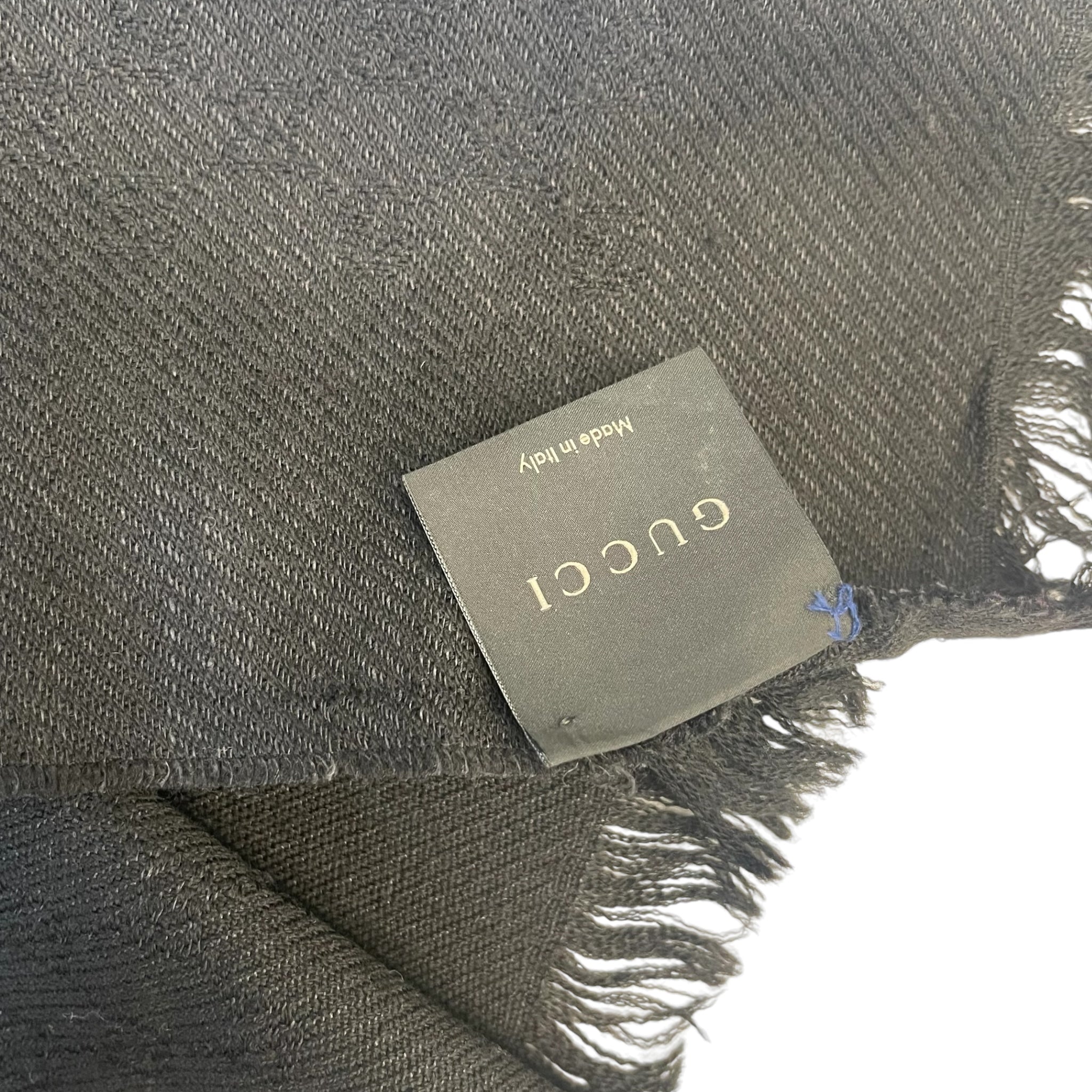 Gucci GG Silk Cotton Jacquard Shawl