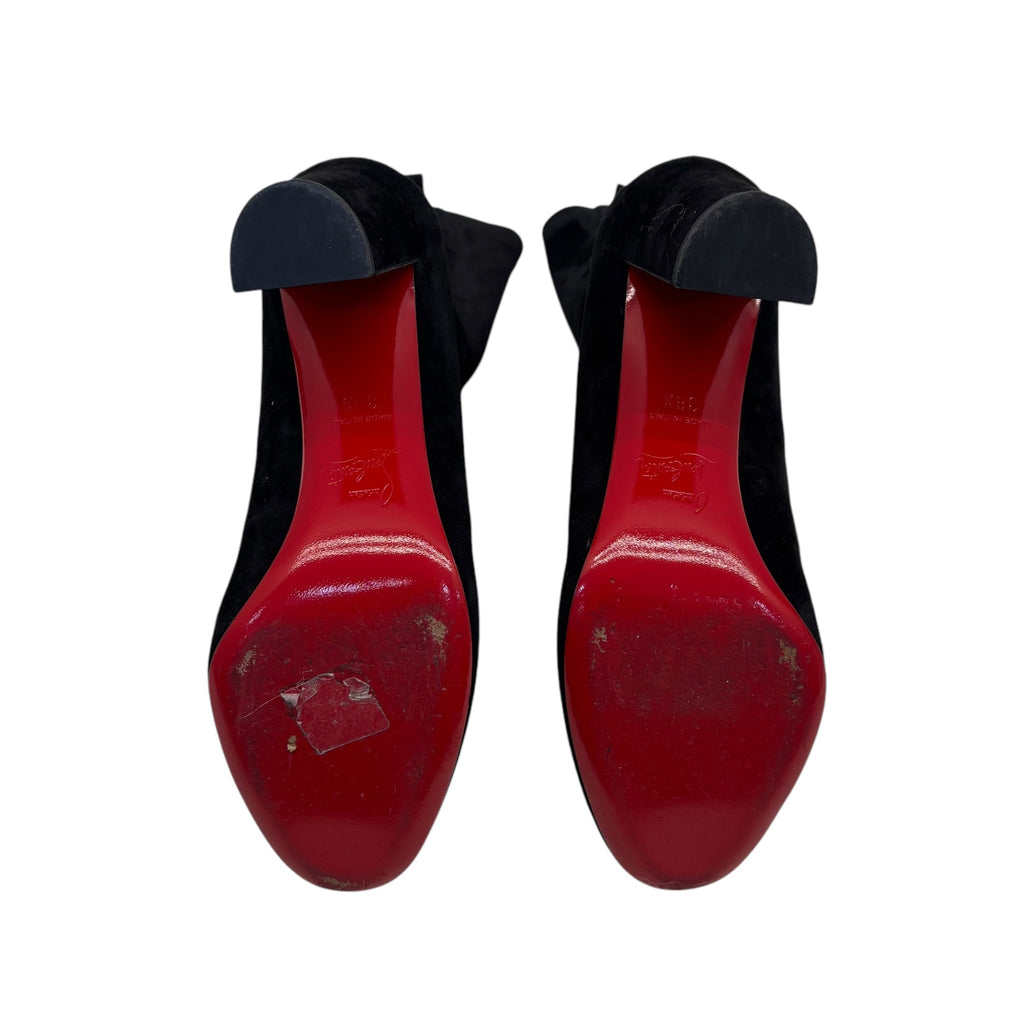 Christian Louboutin Gena Black Suede Ankle Boots EU 36.5