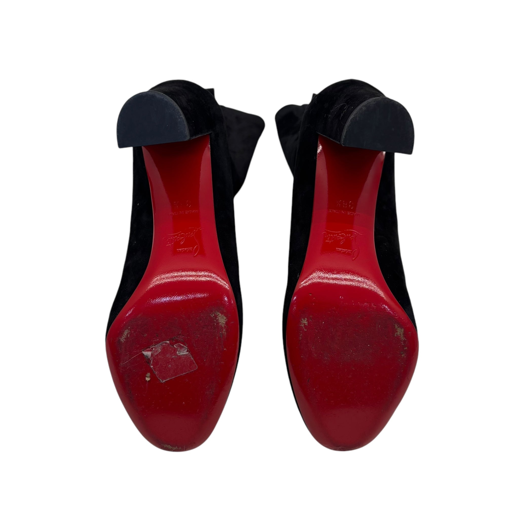 Christian Louboutin Gena Black Suede Ankle Boots EU 36.5