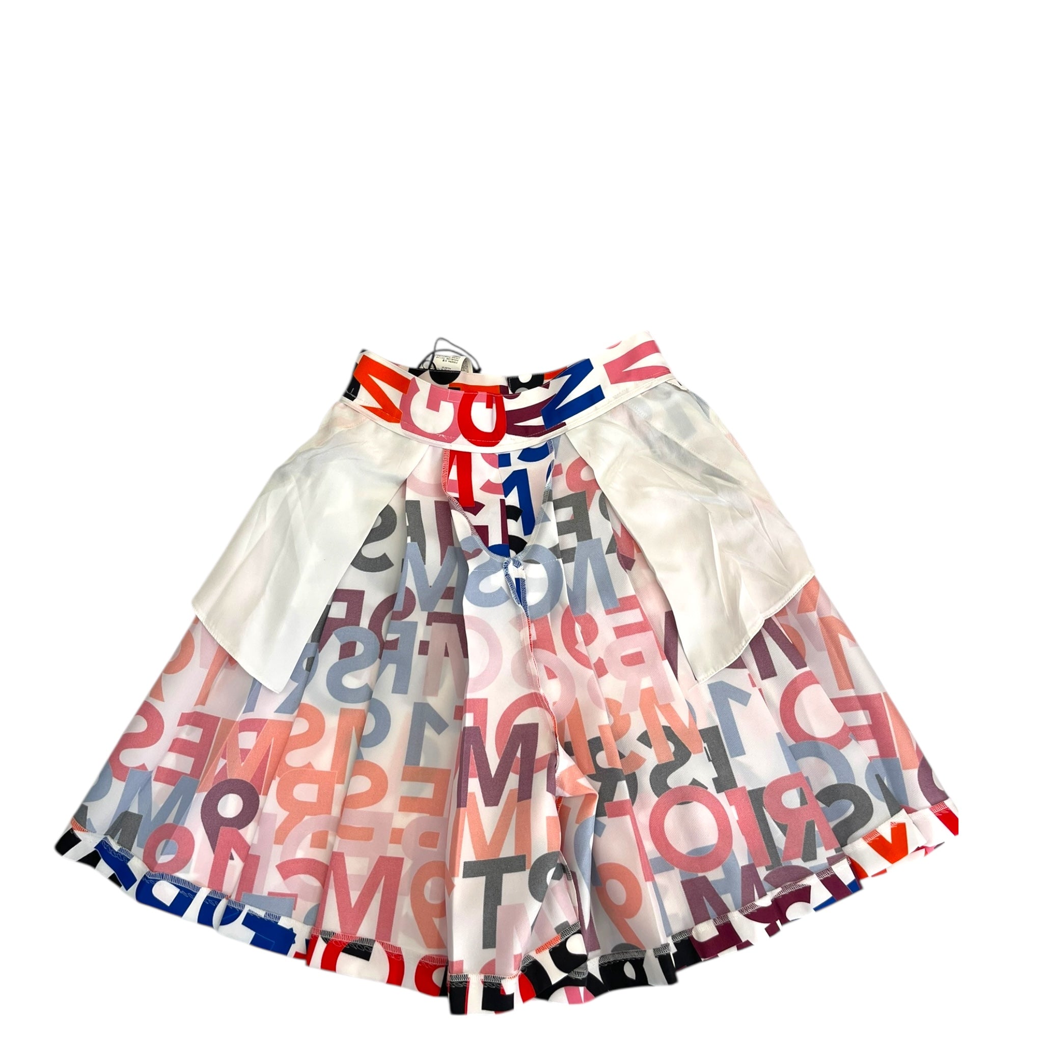 MSGM Multicolour Pattern Flared Short EU 42